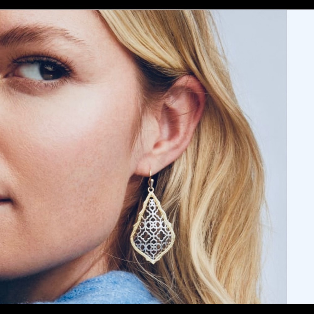 Kendra Scott Addie Gold & Silver Filigree Mix - Picture 2 of 2